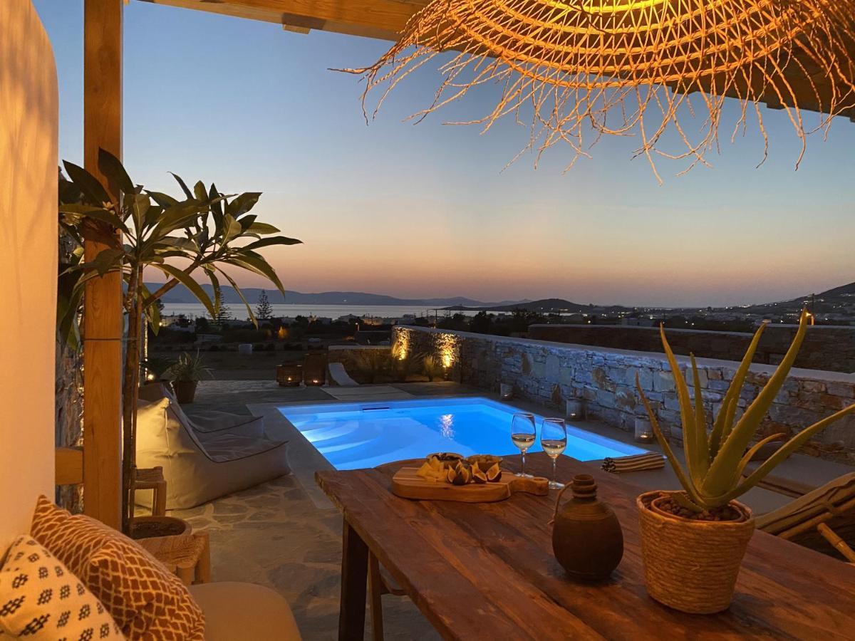 Villa Ypsilon Naxos - Luxury Holiday House With Amazing Sea View & Private Pool Agia Anna  Esterno foto